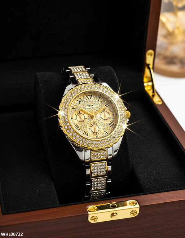 WHL00722 HWR Round Stone Dial Women's Watch - WHL