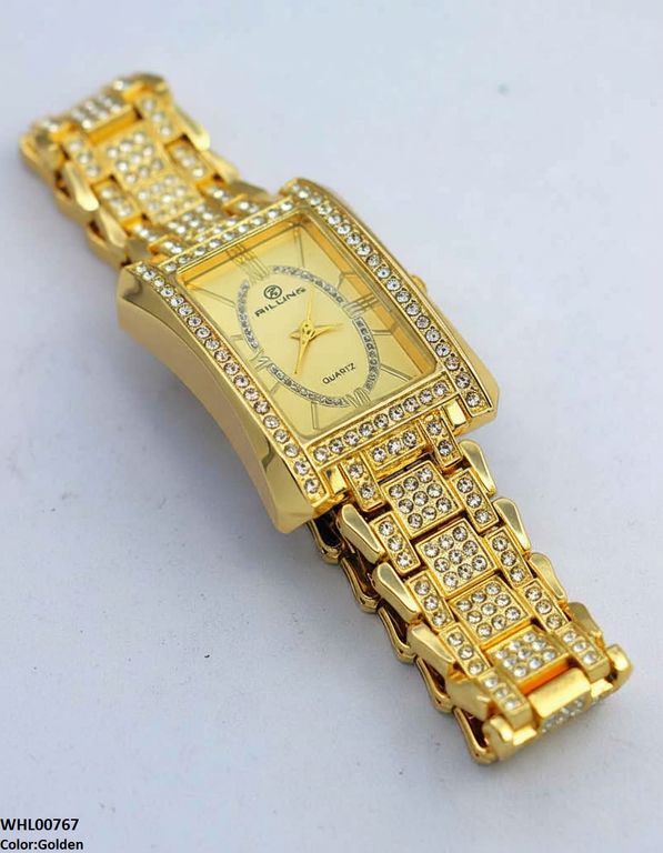 WHL00767 ZWA Rectangle Stone Bezel Women's Watch - WHL