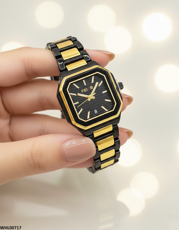 WHL00717 HWR Square Bezel Women's Watch - WHL