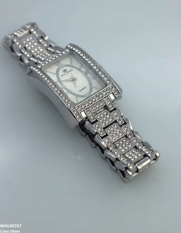WHL00767 ZWA Rectangle Stone Bezel Women's Watch - WHL