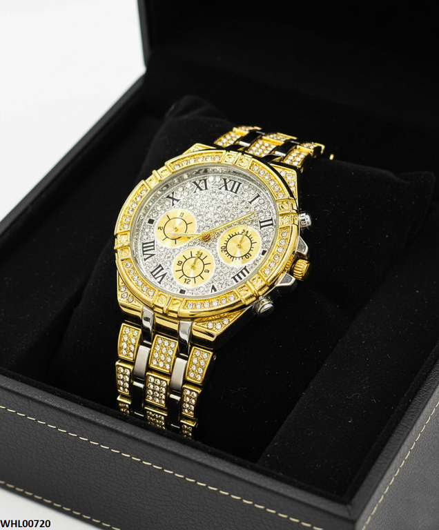 WHL00720 HWR Round Rhinestone Women's Watch - WHL