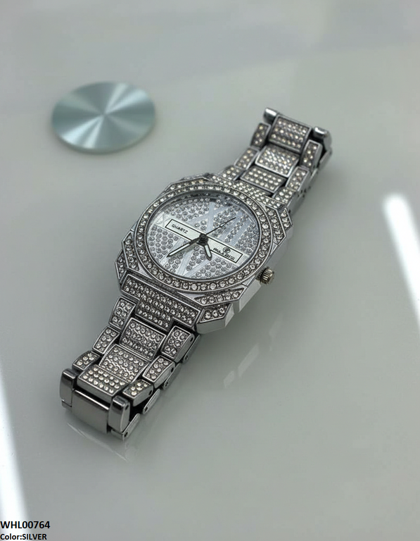 WHL00764 ZWA Round Rhinestone Dial Women's Watch - WHL